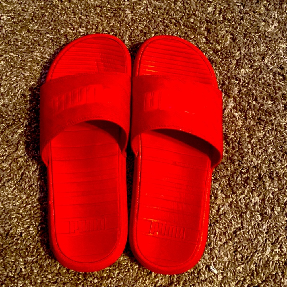 Red Puma Slides